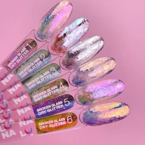Set of dry glitters for nails «Broken Glass» 6 pcs - Lunamoon