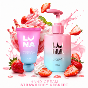 Crème Mains Dessert à La Fraise (taille au choix) - Lunamoon