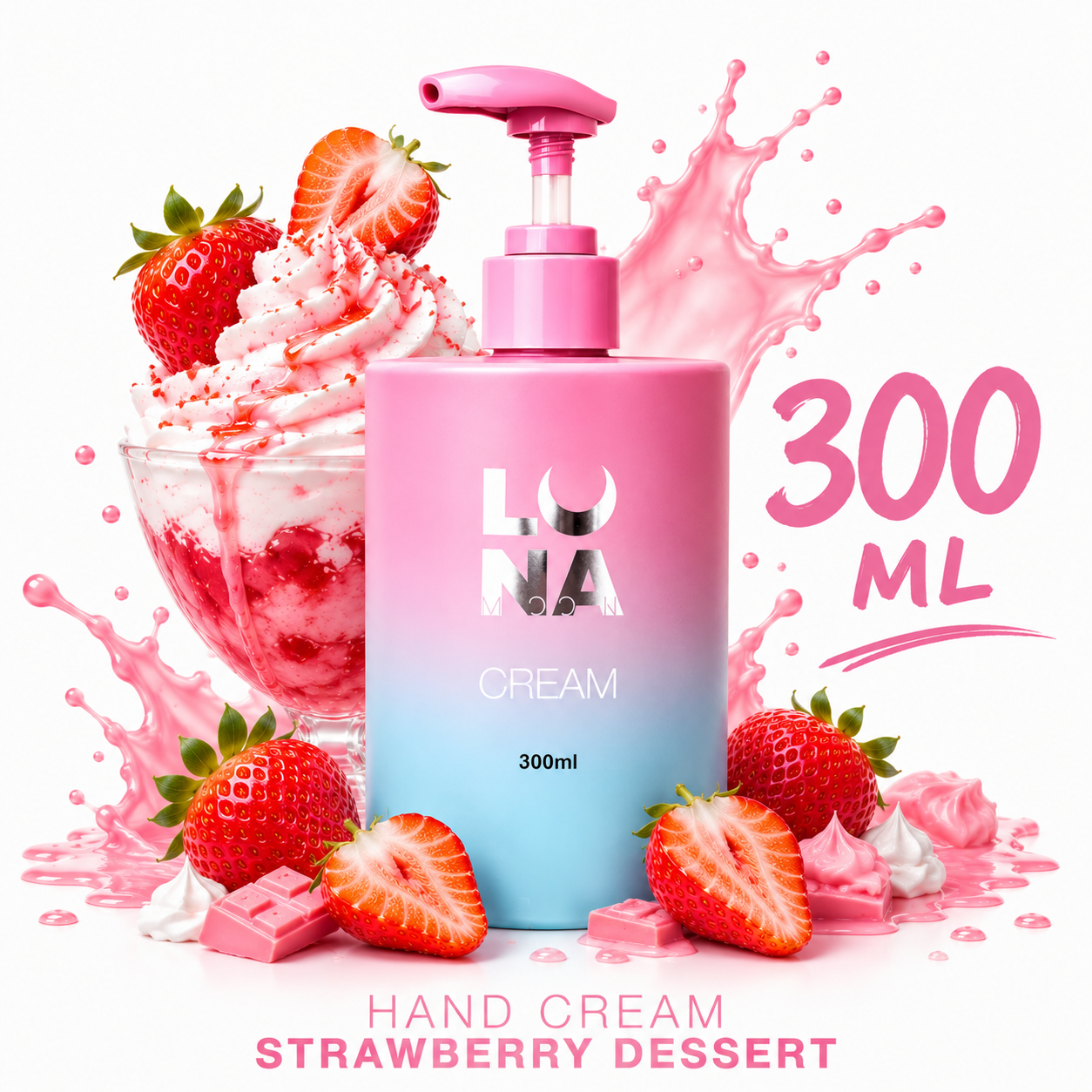 Crème Dessert à la fraise Lunamoon 300ml