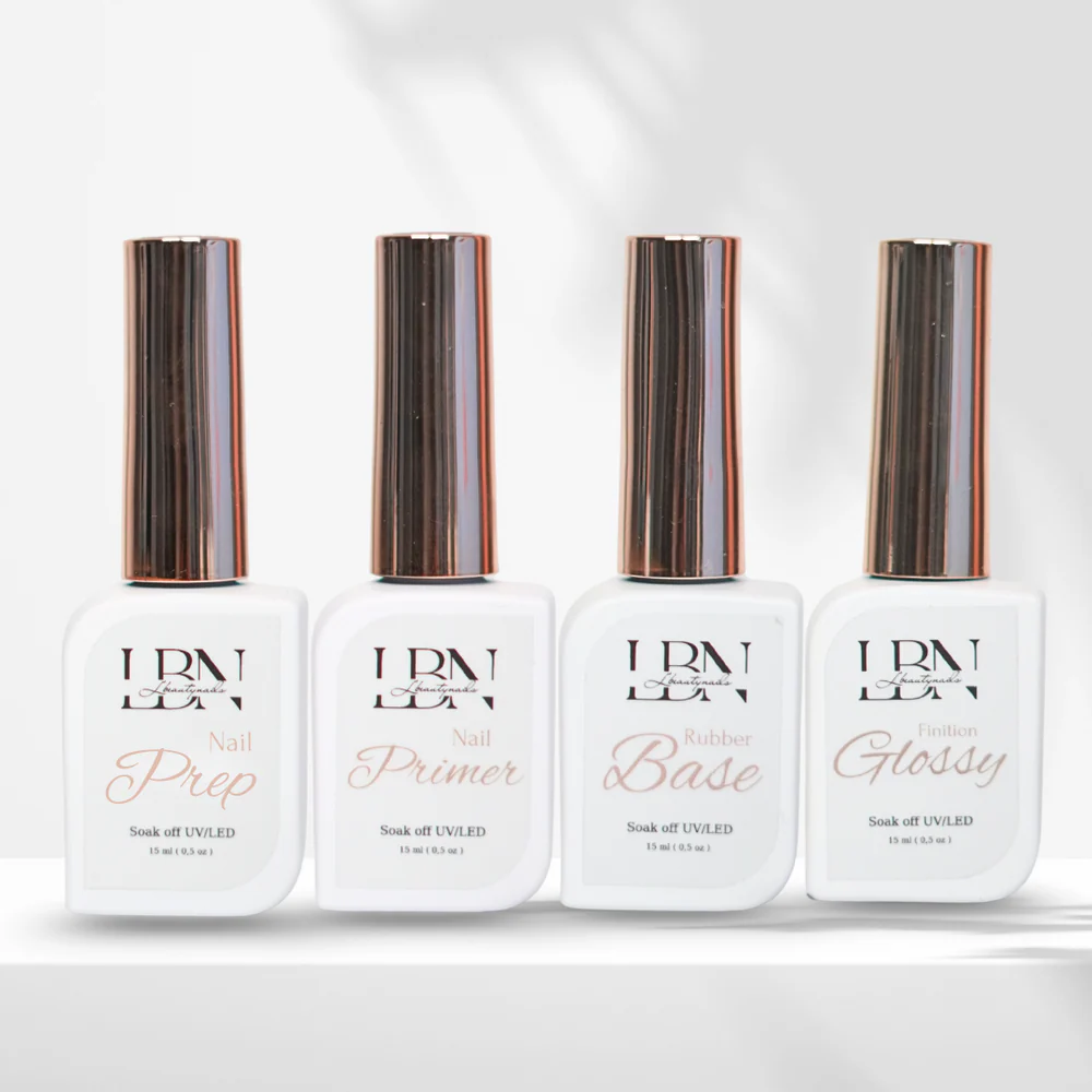 Kit Essentials Plus (nail prep, primer, rubber, finition) Lbeautynails