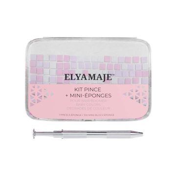Kit Pince + Mini éponges Elya Maje