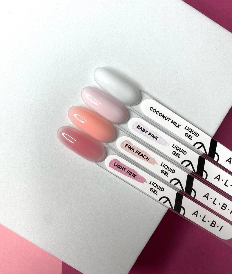Nuancier Gel Liquide Coconut-babypink-pinkpeach-lightpink 1