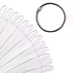 Nuancier Eventail Oval Clear x50 Détachables - Nail Art Lucie