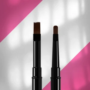 NBE-04/08 Pinceau Double Gel Carré/Gel Oval Expert (carré 10mm /oval 7mm) - Staleks