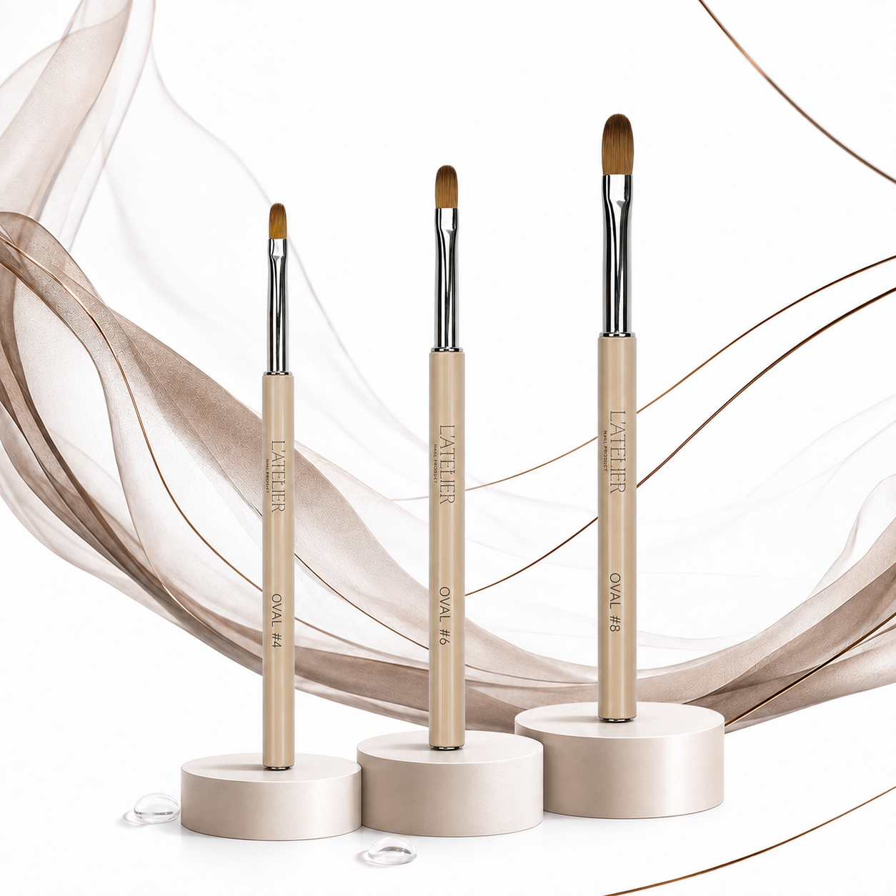 Pinceau Ovale 4 6 8 L'atelier Nail Product