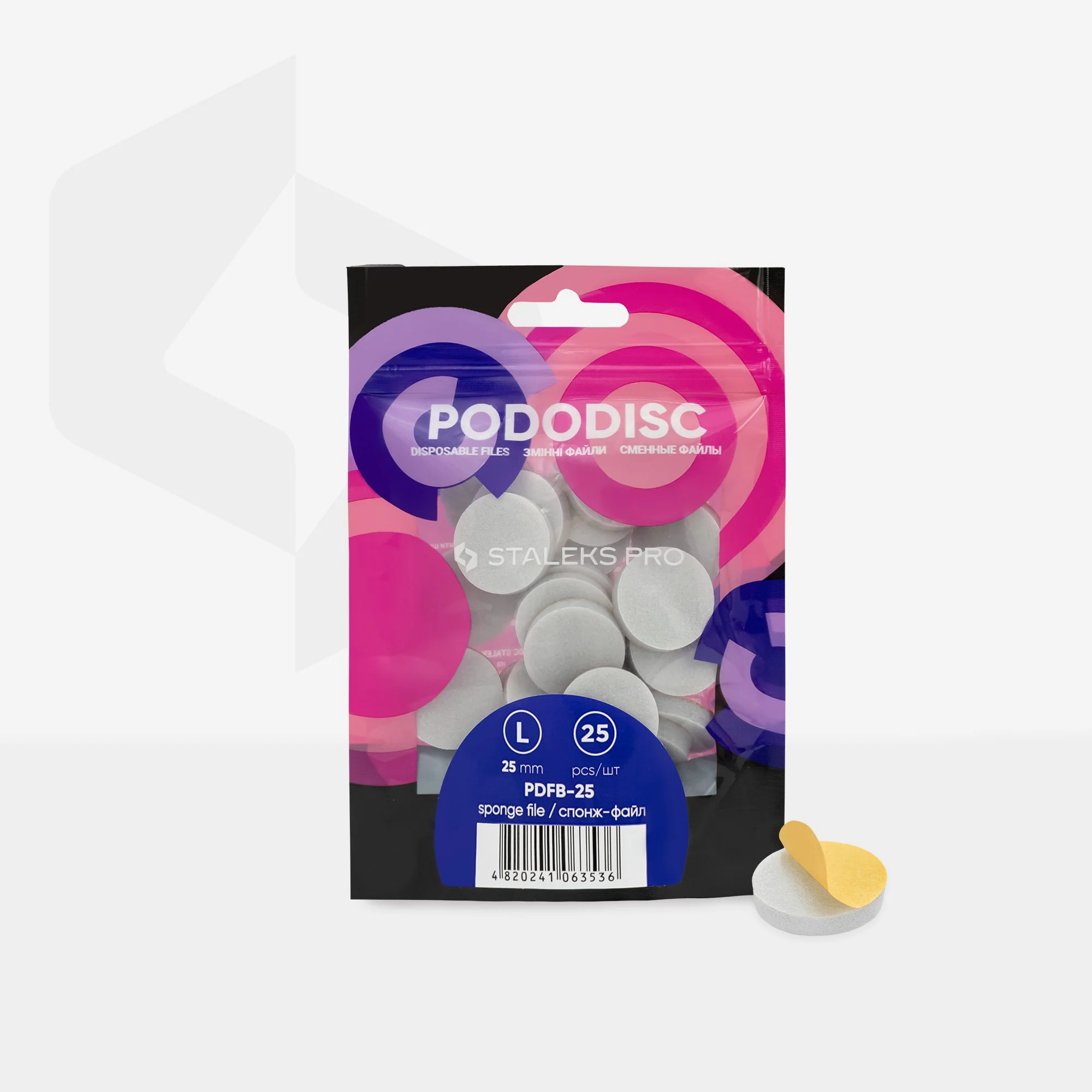 Pododisc Eponge 25pcs Taille L PDFB-25 Staleks 1