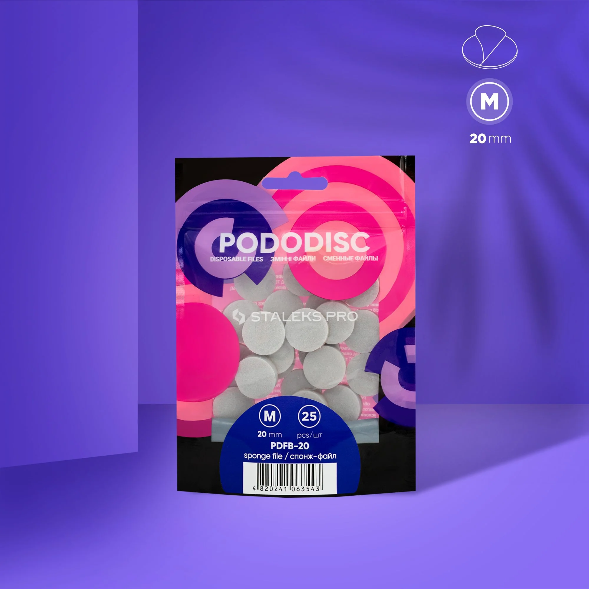 Pododisc Eponge 25pcs Taille M PDFB-20 Staleks