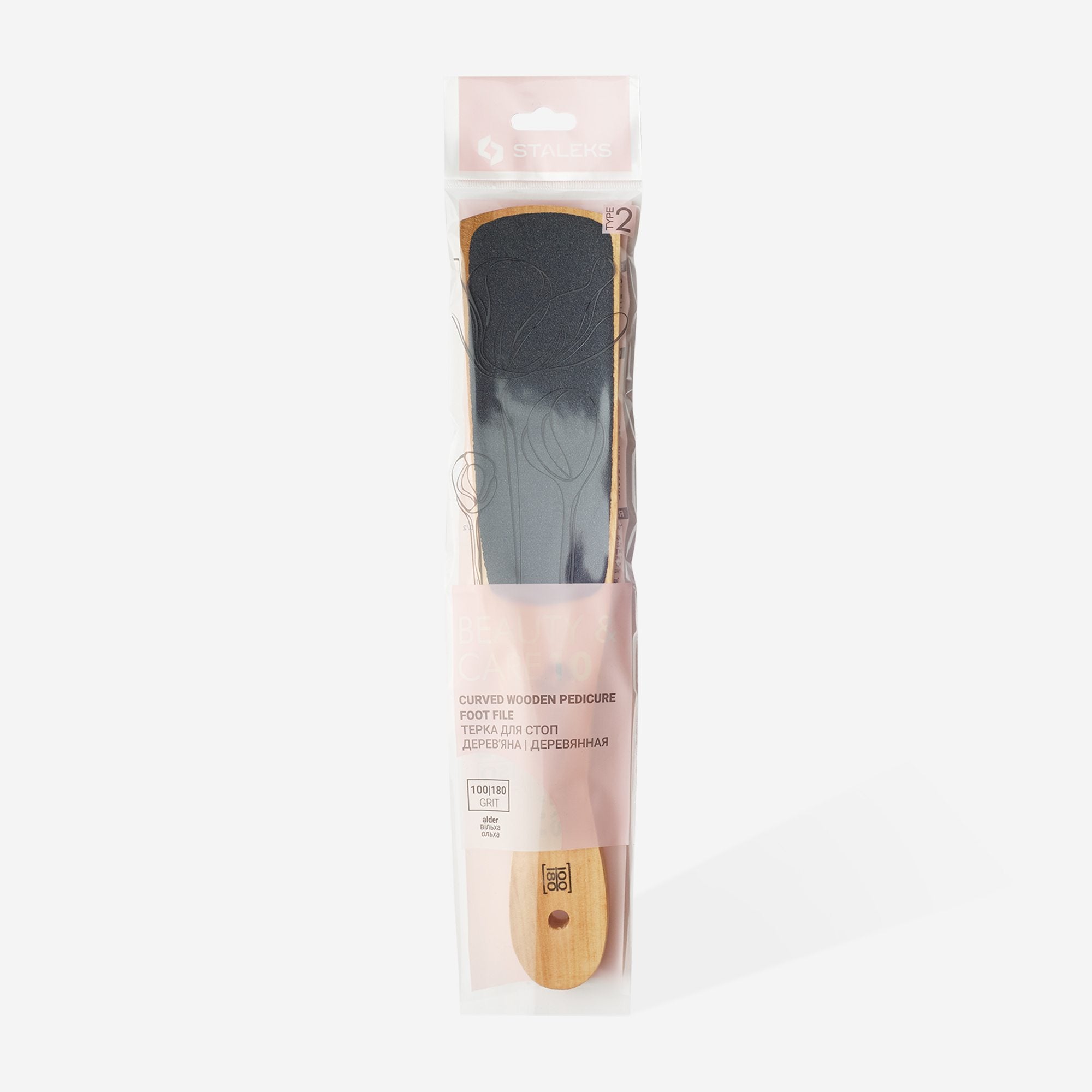 Rape à pied en bois BEAUTY & CARE 10 TYPE 2 100180 grit ABC10-2 Staleks2