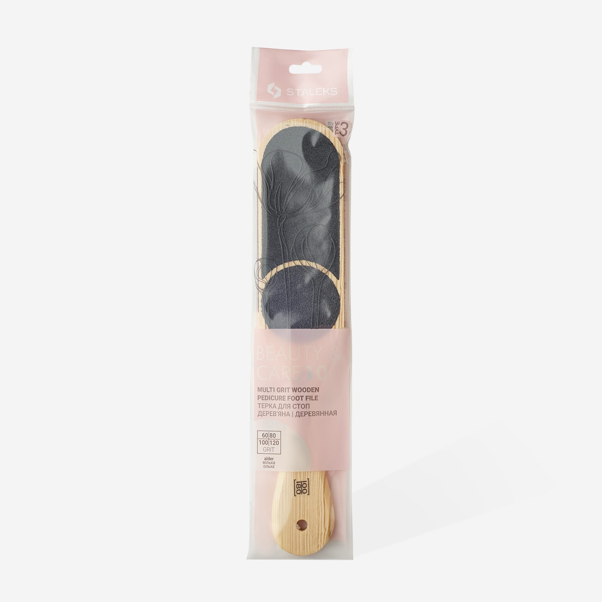 Rape à pied en bois BEAUTY & CARE 10 TYPE 3 6080100120 grit ABC10-3 Staleks 2