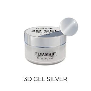 3D Gel Silver - No Wipe 10ml Elya Maje