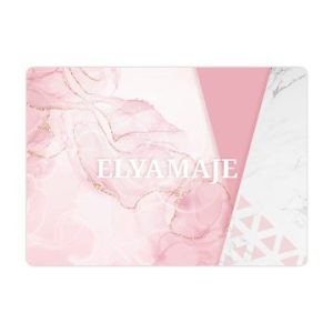 Tapis Manucure Marbre Blanc Rose Doré Gris - Elya Maje