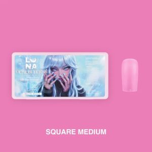 Capsules Américaines Gel X Carré Médium Lunamoon - Nail Art Lucie