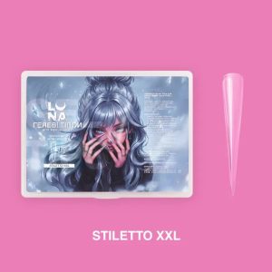Capsules Américaines Gel X Stiletto XXL Lunamoon - Nail Art Lucie