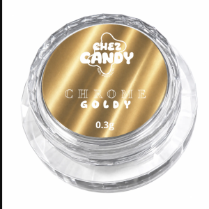 Pot de chrome Goldy Chez Candy avec packaging filet - Nail Art Lucie