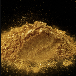 Texture poudre chrome doré Goldy Chez Candy - Nail Art Lucie