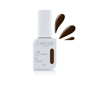 Vernis semi-permanent marron Brownie L'Atelier Nail Product vendu chez Nail Art Lucie