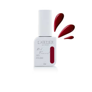 Vernis semi-permanent rouge Red Funeral L'Atelier Nail Product vendu chez Nail Art Lucie