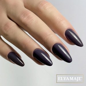 Vernis semi-permanent N°358 Prune Elya Maje texture - Nail Art Lucie